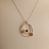 Amber Planets Necklace. Bespoke, Sterling Silver, Gift for Her, Handmade 