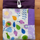 Patchwork purple floral iPad case