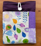 Patchwork purple floral iPad case