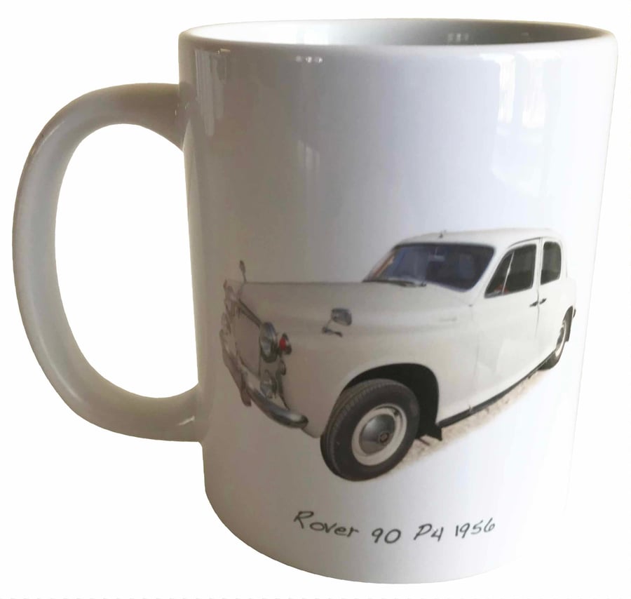 Rover 90 P4 1956 - 11oz Ceramic Mug - The 'Auntie' of Classic Cars