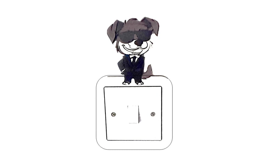 Cool Dude Kids Bedroom Wooden Light Switch Surround - Nursery Decor