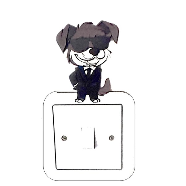 Cool Dude Kids Bedroom Wooden Light Switch Surround - Nursery Decor