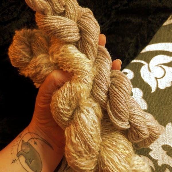 Lyra's Dream hand spun yarn set – wool-silk blend - 230 yards total