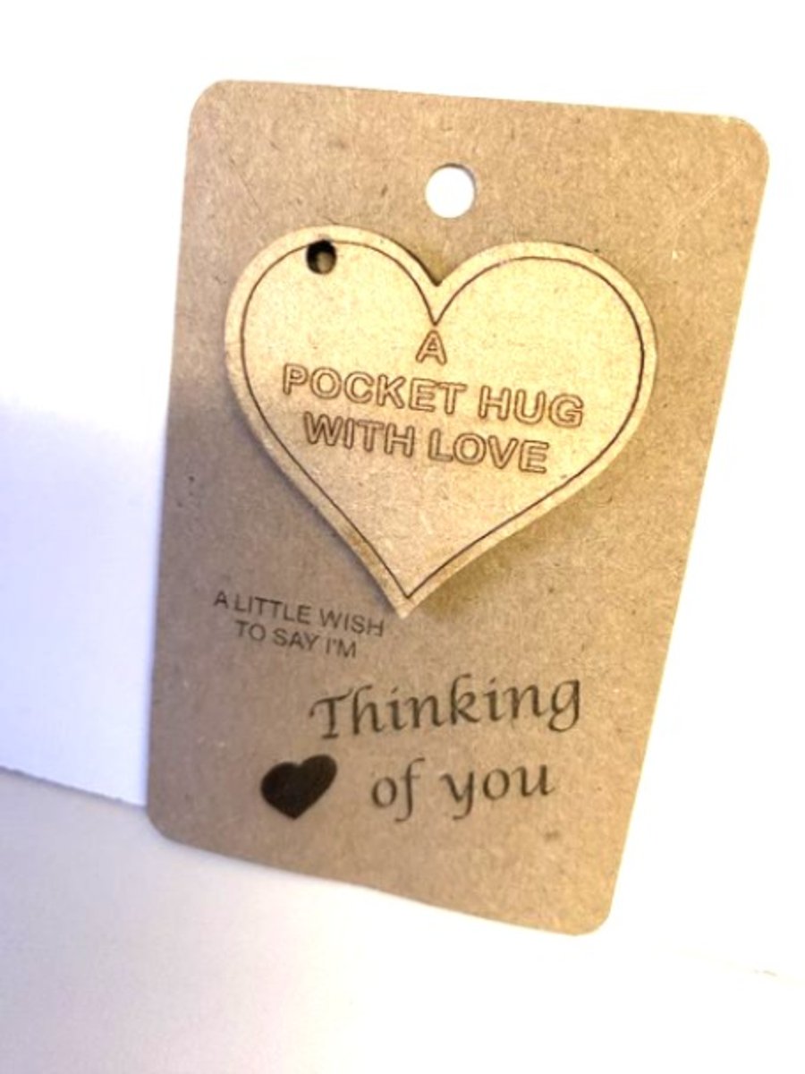 Handmade Birch plywood Pocket Hug