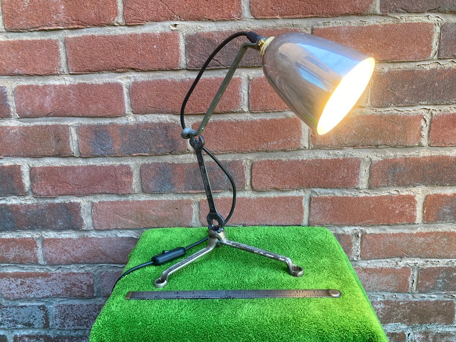 'Iron Curtain' Desk Lamp, Repurposed Soviet Era Spanners