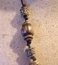 Chunky Antique Silver and Leather Necklace - Image 3