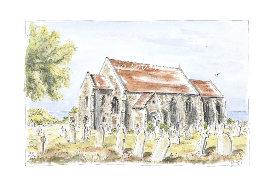 All Saints' Church, Mundesley, Norfolk - Limited Edition Art Print