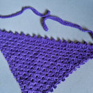 Purple cotton hair bandana festivals summer handmade crochet