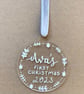 Personalised first Christmas hand illustrated decoration - Image 3