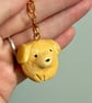 Yellow Dinky Dog Keychain