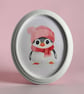 Hand-Painted Penguin Wall Art, Framed Painting for Christmas Nursery Decor