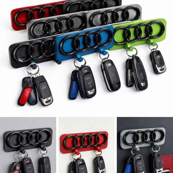 AUDI Key Hanger Custom 3D Printed Wall Mount Colour Matched to Your Interior