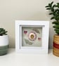 Pressed Flowers Rose Petals, Dried Strawflowers Mini Framed Art  - Image 2