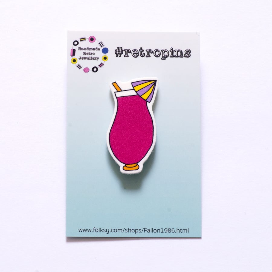 Retropins - Club Tropicana collection - Hurricane Cocktail Pin