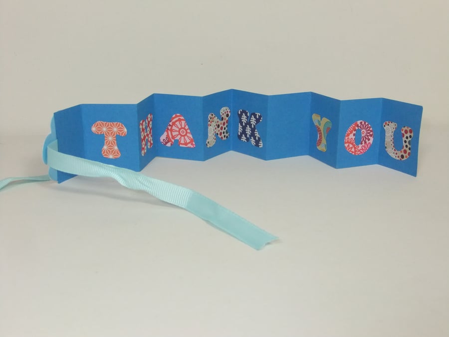 Zig zag Mini 'Thank You' Card