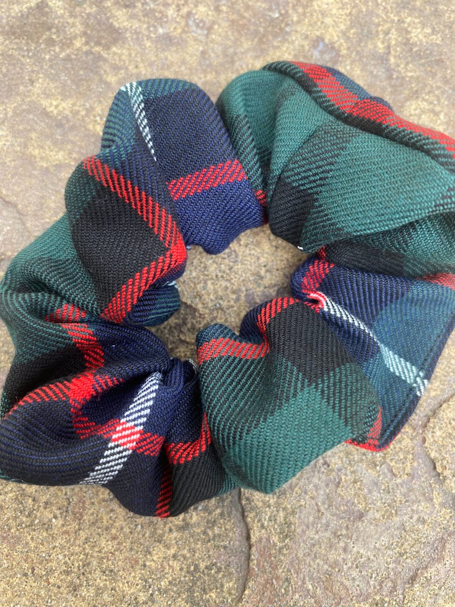 Hunter Tartan Hair Scrunchie