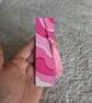 Hand-Painted Pink Wooden Bookmark With Tassel