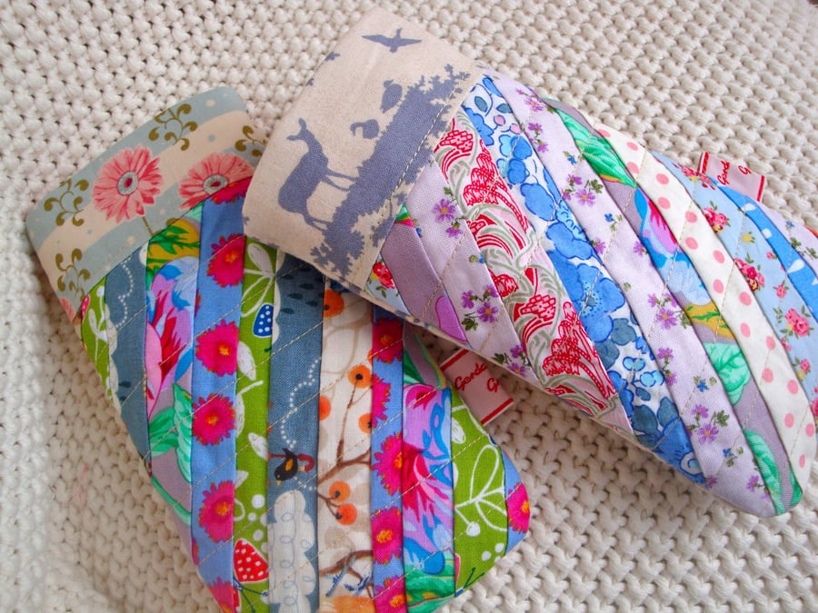 Cotton Glasses Case - quilted patchwork glasses case 