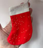 Summer seconds - red with white - Mini Christmas stocking - super cute