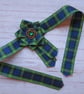 Gordon Tartan Ruffle Rosette Celtic Green Wrist Corsage Prom Ceilidh - Image 5