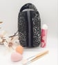 Boxed makeup bag in black and silver with handle.  - Image 3