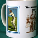 Cricket mug Warwickshire Warks 1930 vintage design mug
