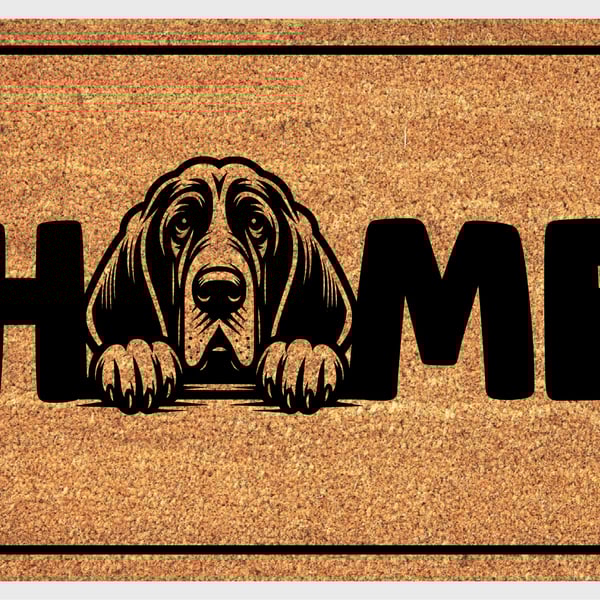 Bloodhound Home Door Mat - Bloodhound Dog Doormat - 3 Sizes