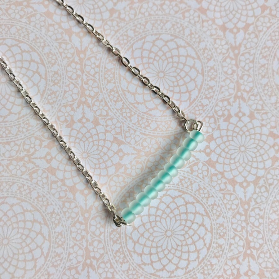 Beaded Bar Necklace 