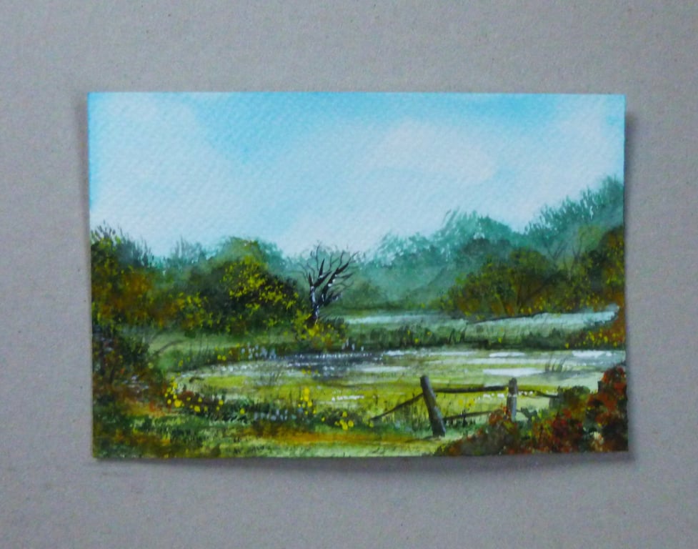 original art hand painted watercolour landscape ( ref FA 219 B3 )