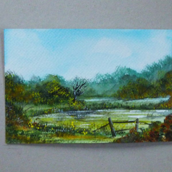 original art hand painted watercolour landscape ( ref FA 219 B3 )