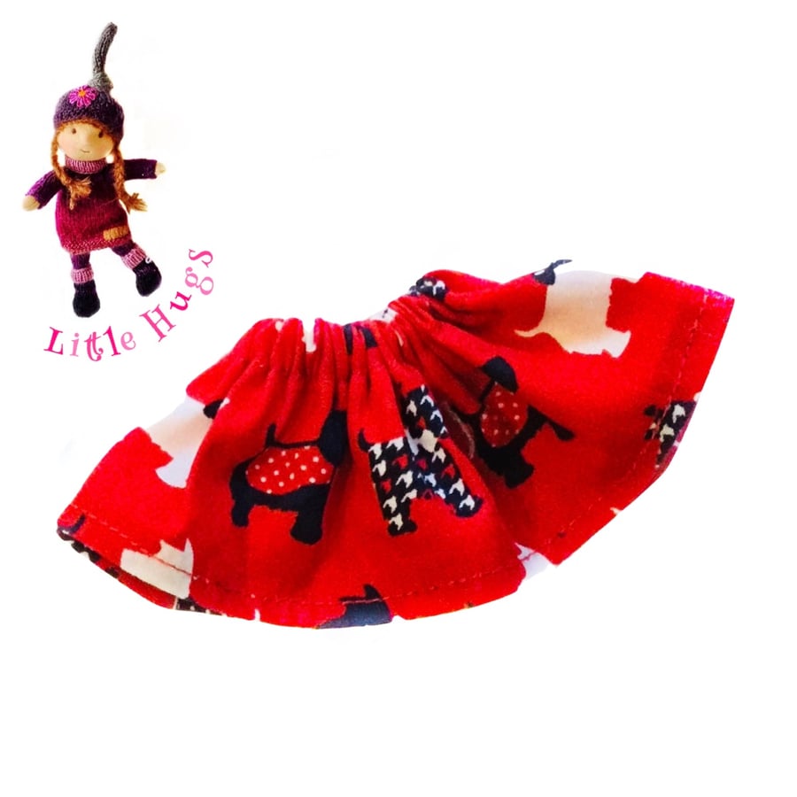 Scottie Dog Skirt to fit the Little Hug Dolls 