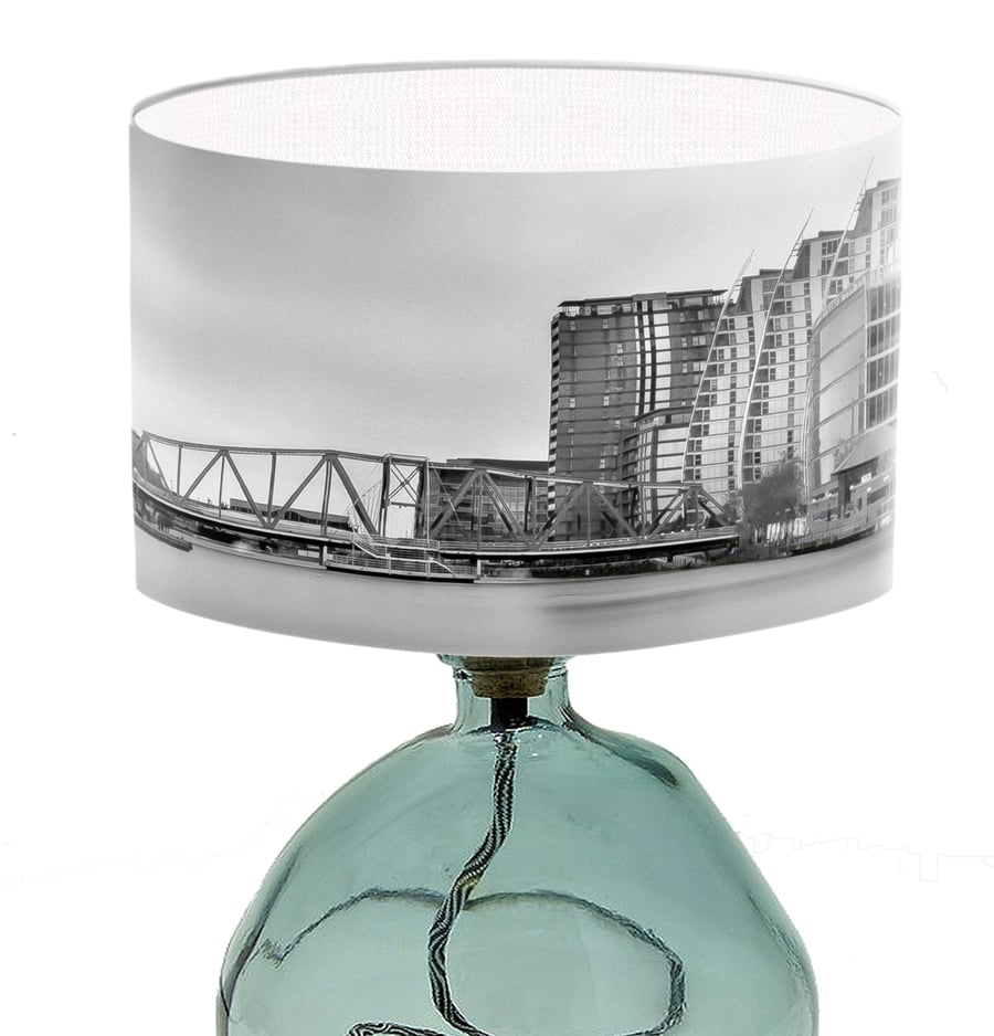 Photographic Lampshade, Salford Quays, Manchester, Architectural LampShade