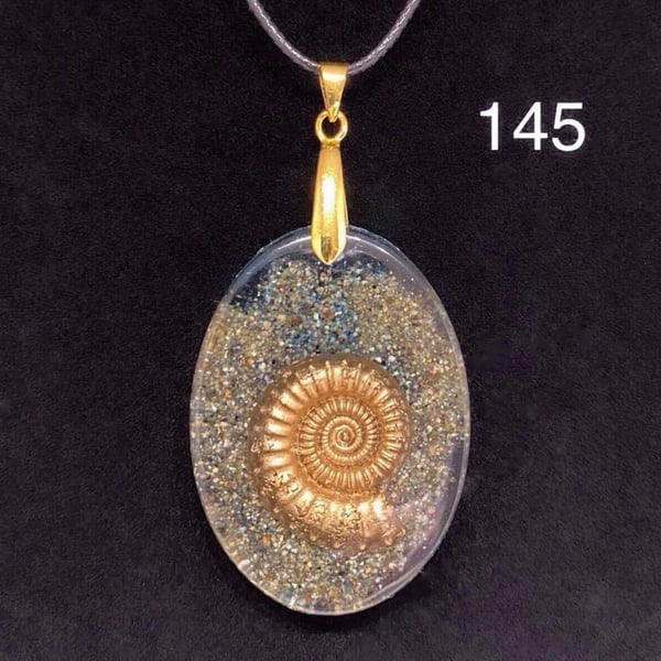 Ammonite necklace , 195 million years old , handmade 