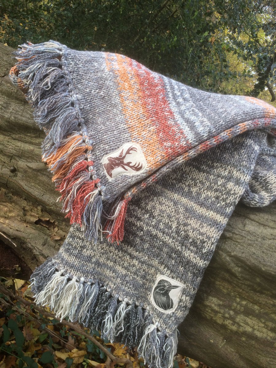 Hand Knitted chunky Scarf