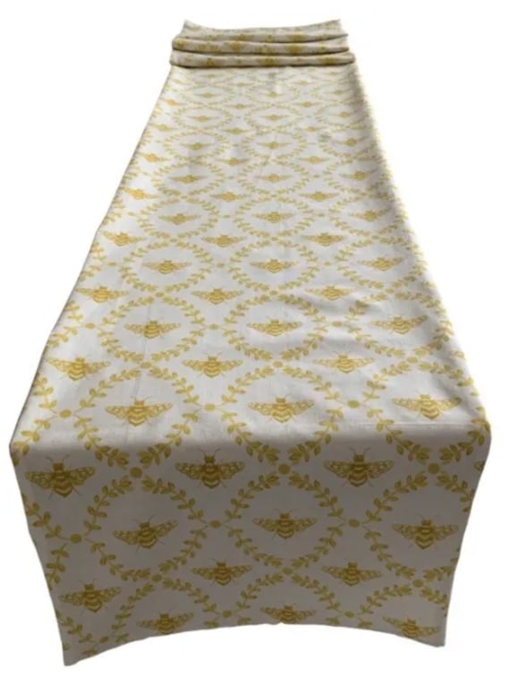 Ornate Bee Print Animal, Table Runner,  1.95m x 30cm Last One