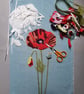 Poppy card, blank card, thinking of you, flowers - Image 3
