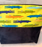 Crocodiles - Large zipped pouch for toiletries, makeup, shaving kit, art, etc...