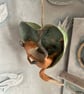 Paper mache fox in a hanging heart - Image 3