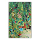 A small mounted abstract painting - flowers - textured art - letterbox gift 