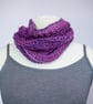 Cowl snood neck warmer scarf crochet no animal fibres vegan - Image 1