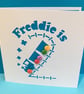 Personalised 2nd Birthday Card with a Train for a Boy - Image 1