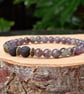 Amethyst Beaded Bracelet with bronze accents - Image 2