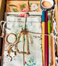 Woodland Junk Journal Kit - Cottagecore Ephemera Box, Nature Stickers, Craft 