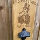 Wall mounted bottle opener 