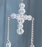 Celene - Clear Cross Earrings  - Image 1