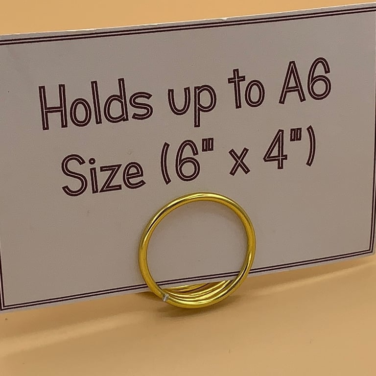 Small wire ring style card holders for place cards, photos or table numbers  