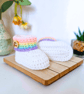 Rainbow Baby Booties – Crochet Newborn Gift & Baby Shower Gift - Image 5
