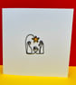 Nativity Christmas Card - Little wire nativity scene Christmas Card - Religious 