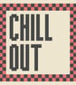 CHILL OUT Needlepoint Cushion Pattern - Digital Tapestry Chart PDF - Image 1