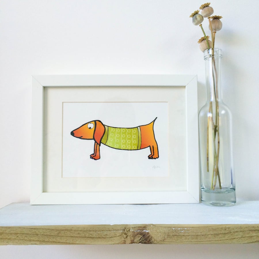 Sausage Dog Framed Print